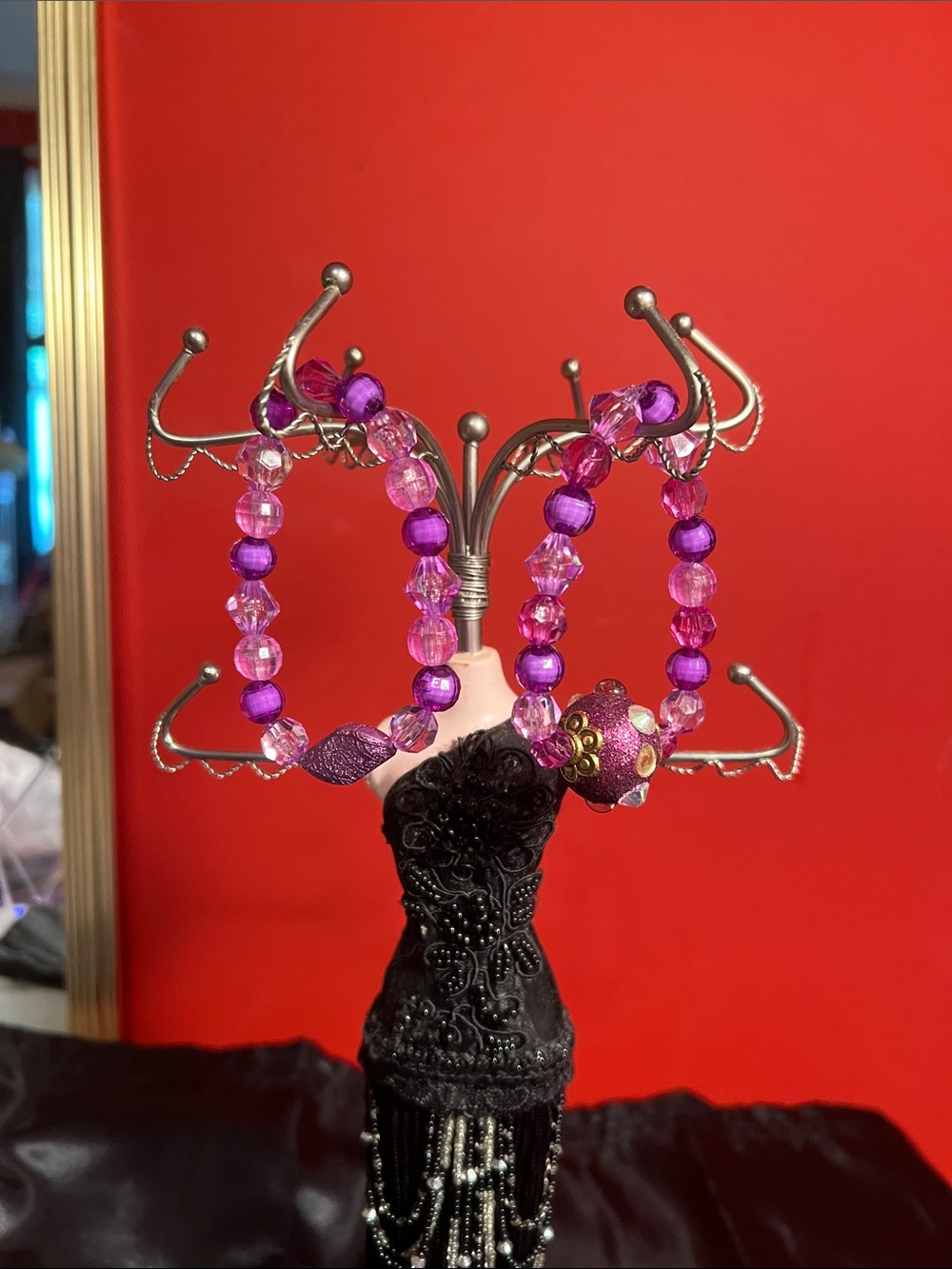 Purple Beaded Bracelet - Women's home made - Picture 6 of 9